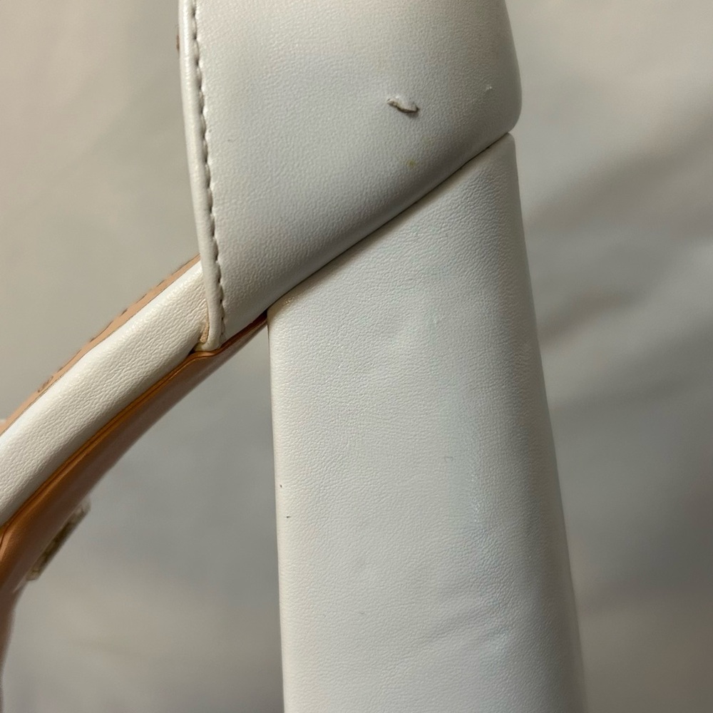 White Platform Heels with Rhinestone Charms - Picture 6 of 6